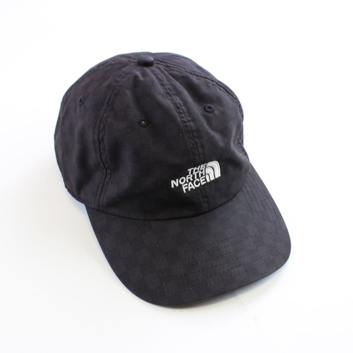supreme x the north face tnf black checkered 6panel 2011 - SaruGeneral