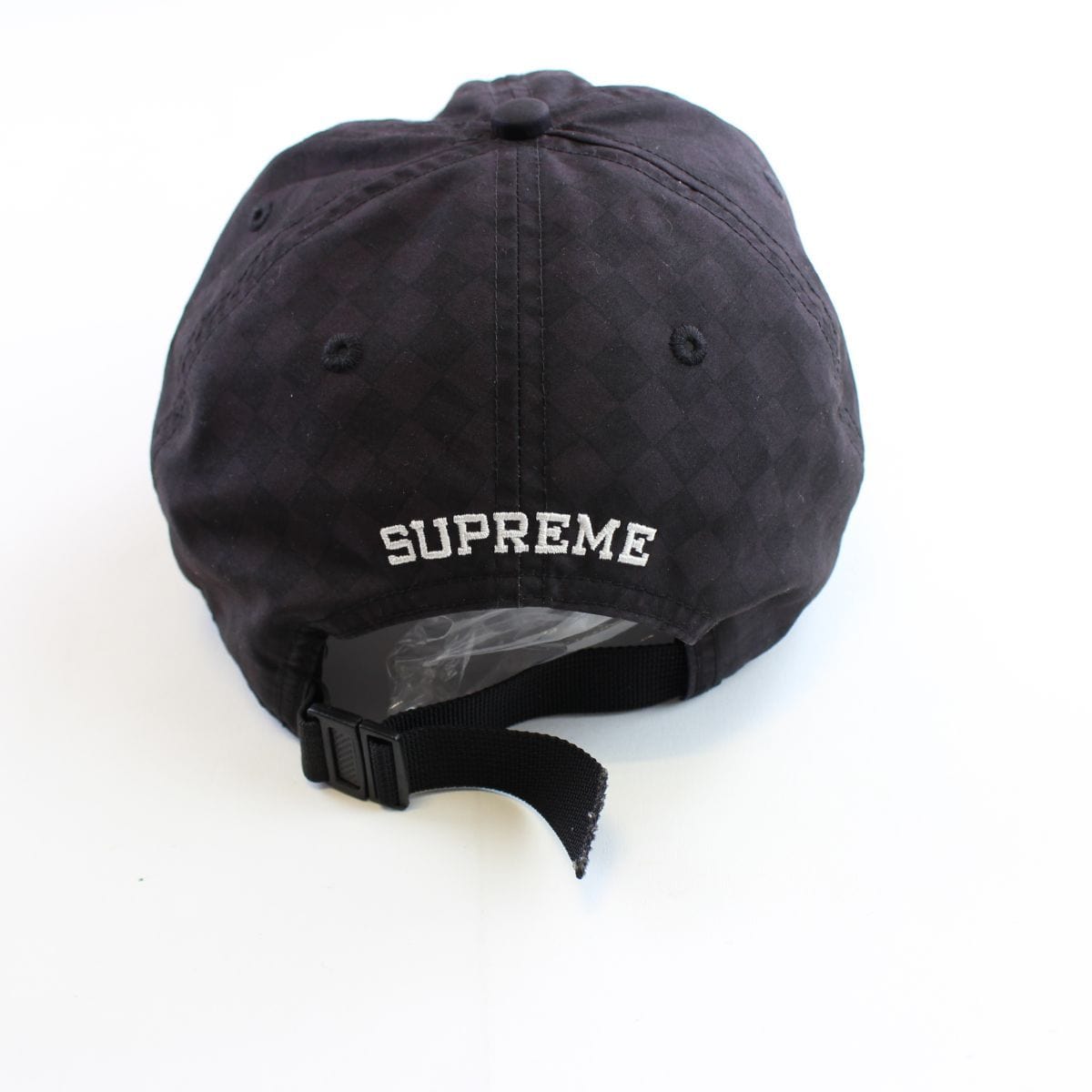 supreme x the north face tnf black checkered 6panel 2011 - SaruGeneral
