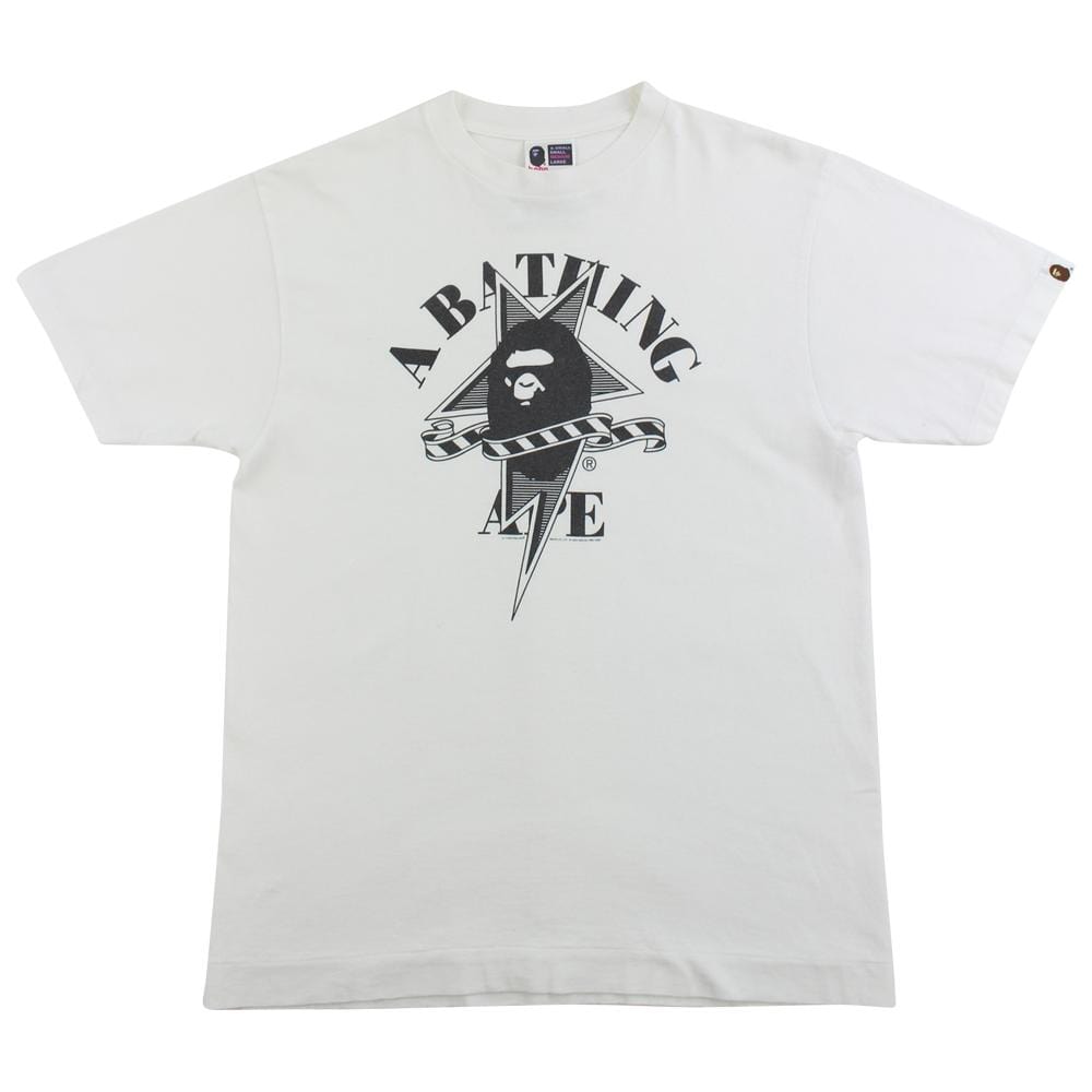 Bape College Logo Bapesta Tee White - SARUUK