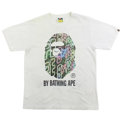 T-shirt Bape Big Ape Neon blanc