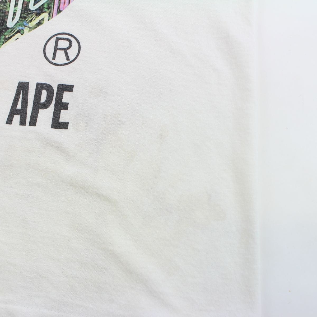Bape Big Ape Neon Tee White - SARUUK