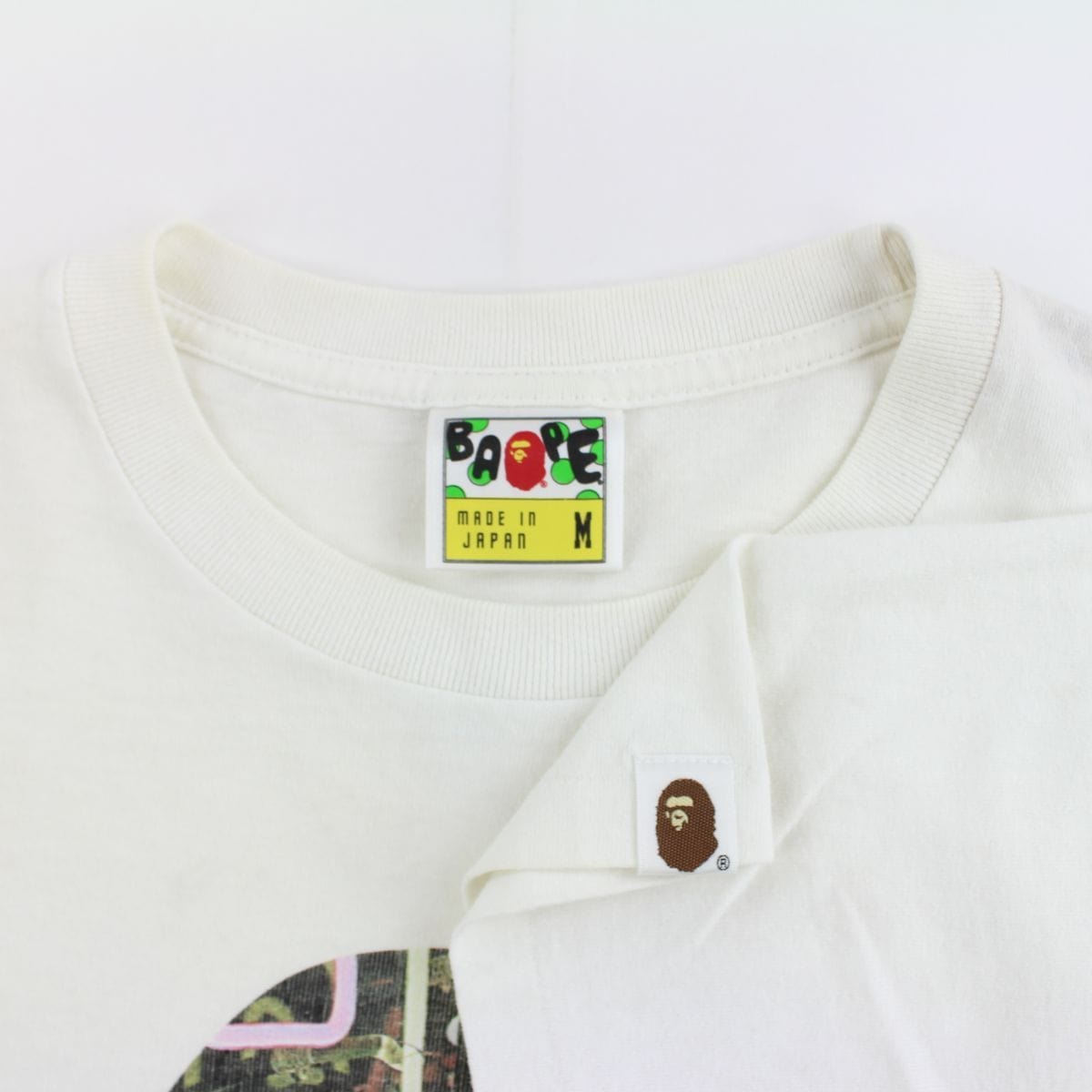 Bape Big Ape Neon Tee White - SARUUK