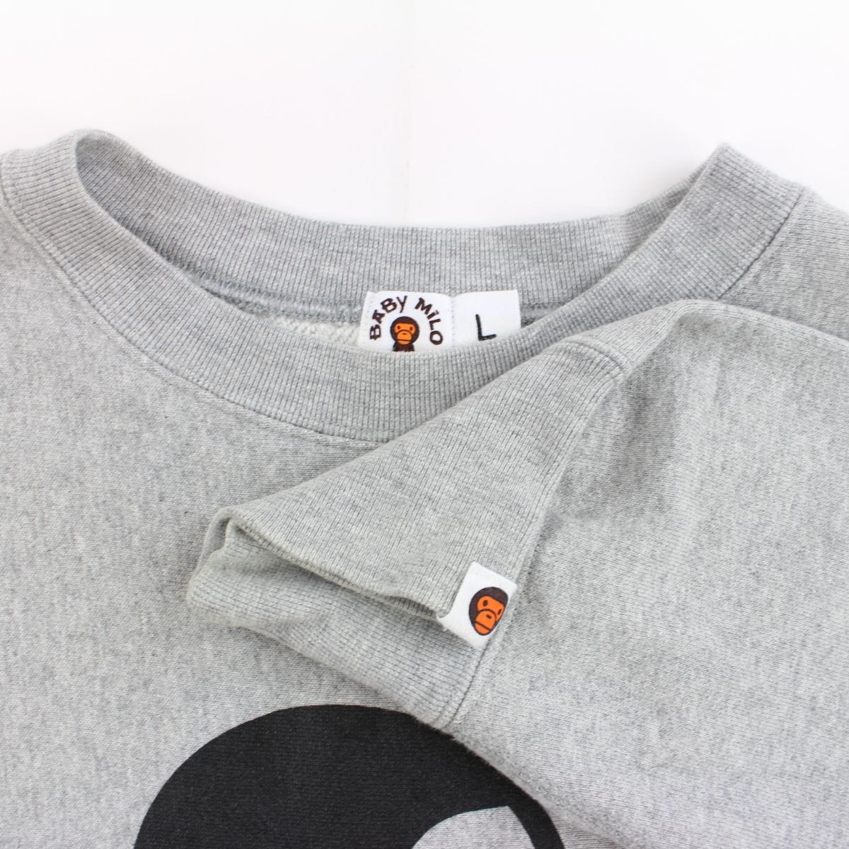 Bape Sleeping Milo Bapesta Crewneck Grey - SARUUK