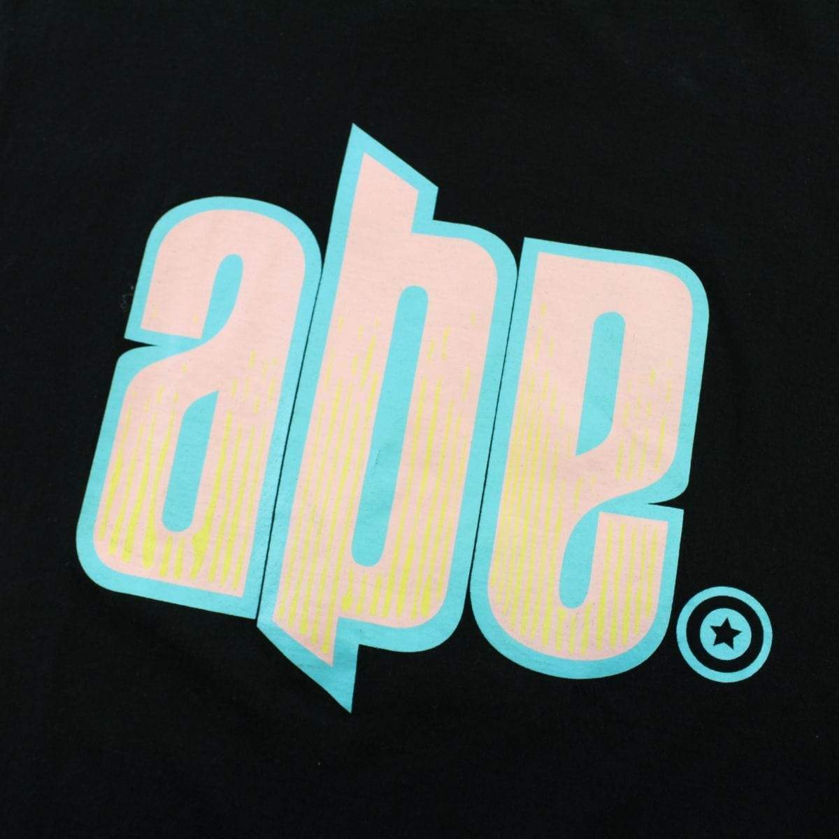 Bape Dr Ape Gradient Text Tee Black - SaruGeneral