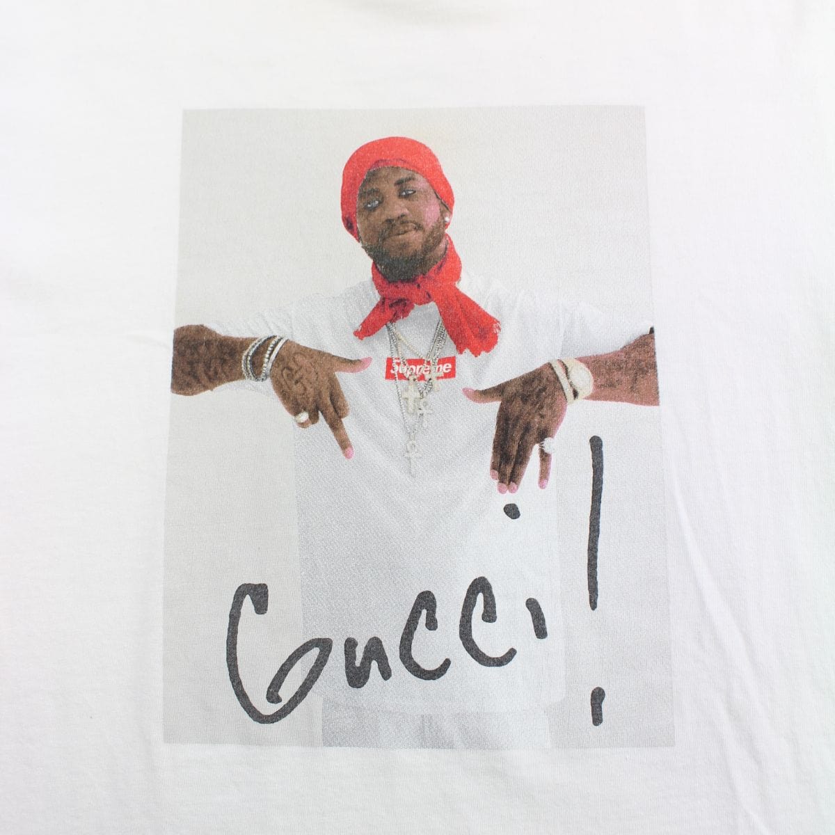 supreme x gucci mane tee white 2016 - SaruGeneral