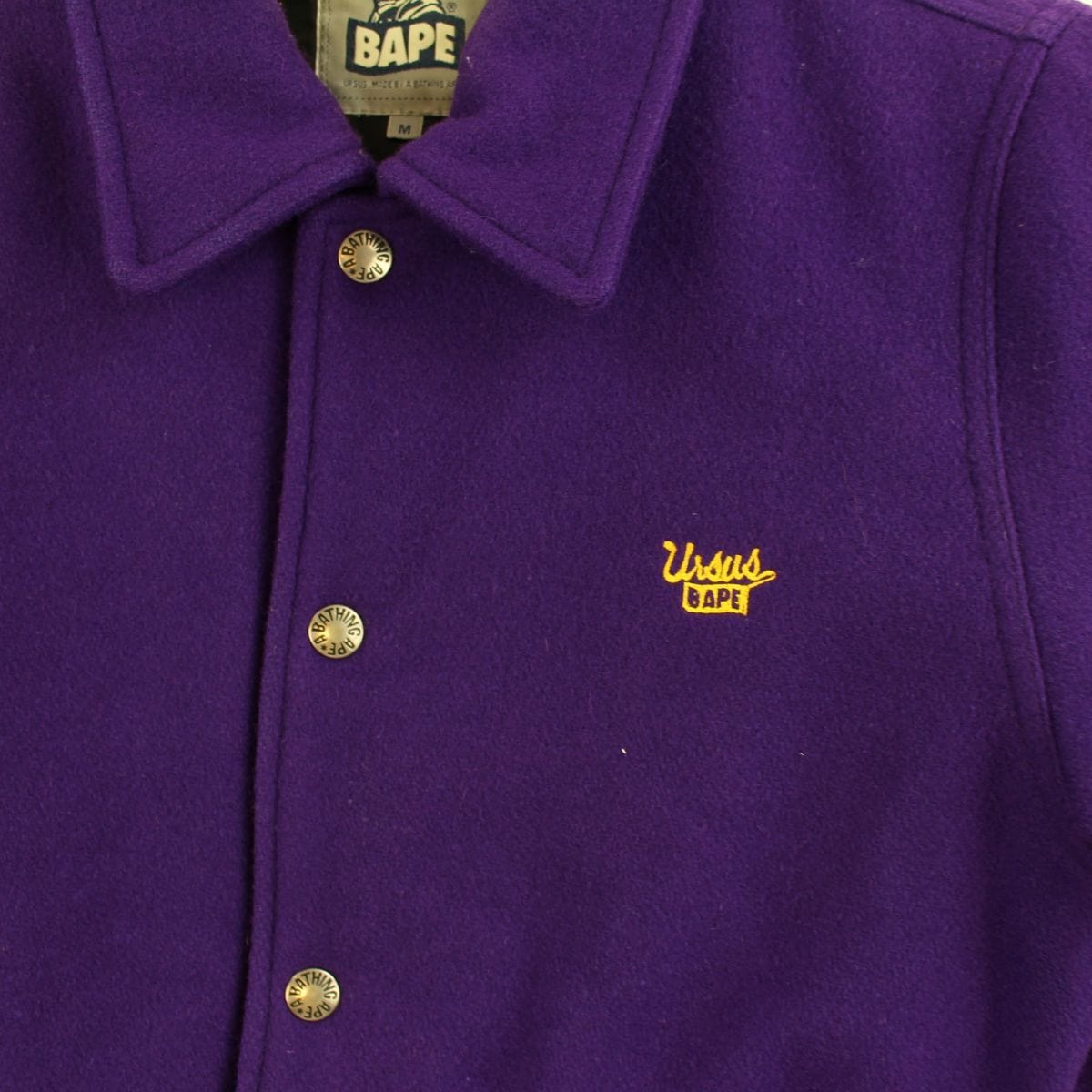 Bape Ursus Varsity Jacket Purple - SARUUK