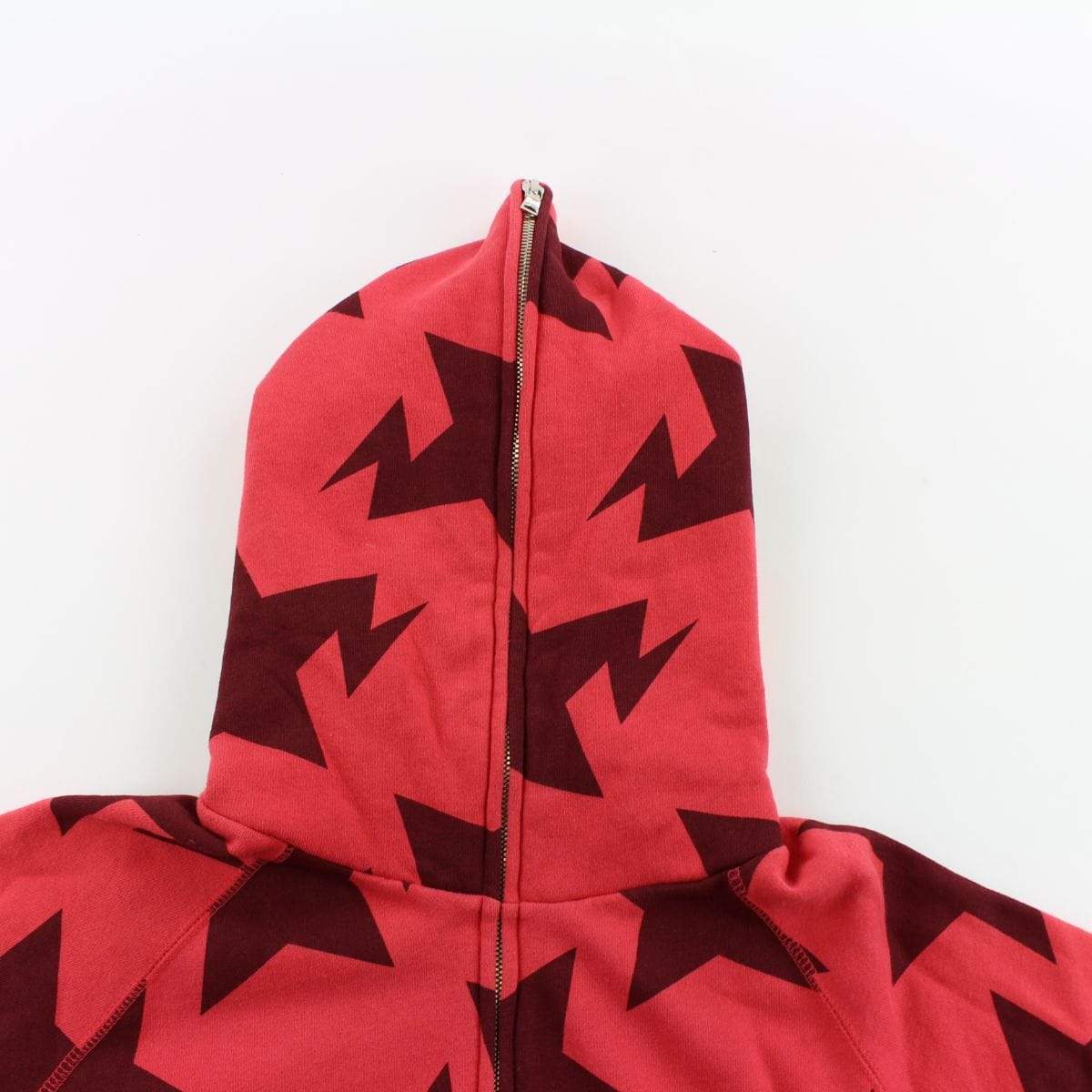 Bape Bapesta All Over Print Hoodie Red - SaruGeneral