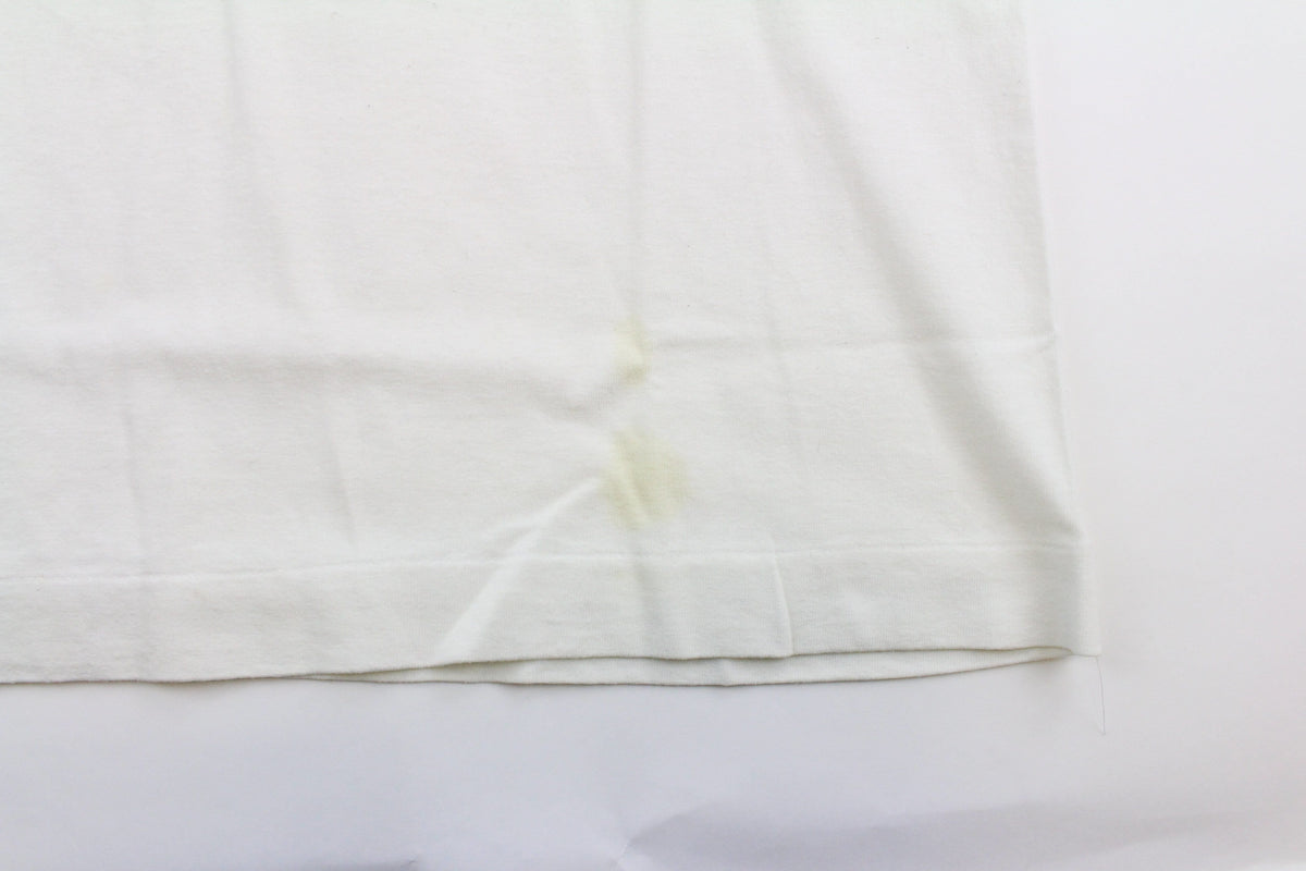 Bape Baby Milo Yellow Arc Text Tee White - SaruGeneral