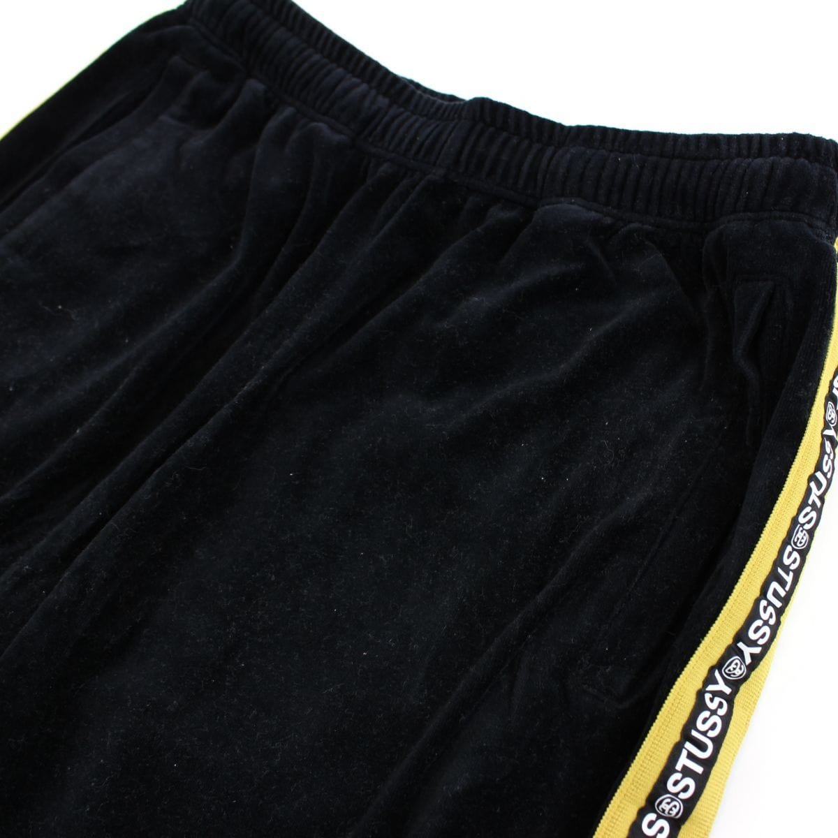 Stussy Velour Trackpants Black - SARUUK