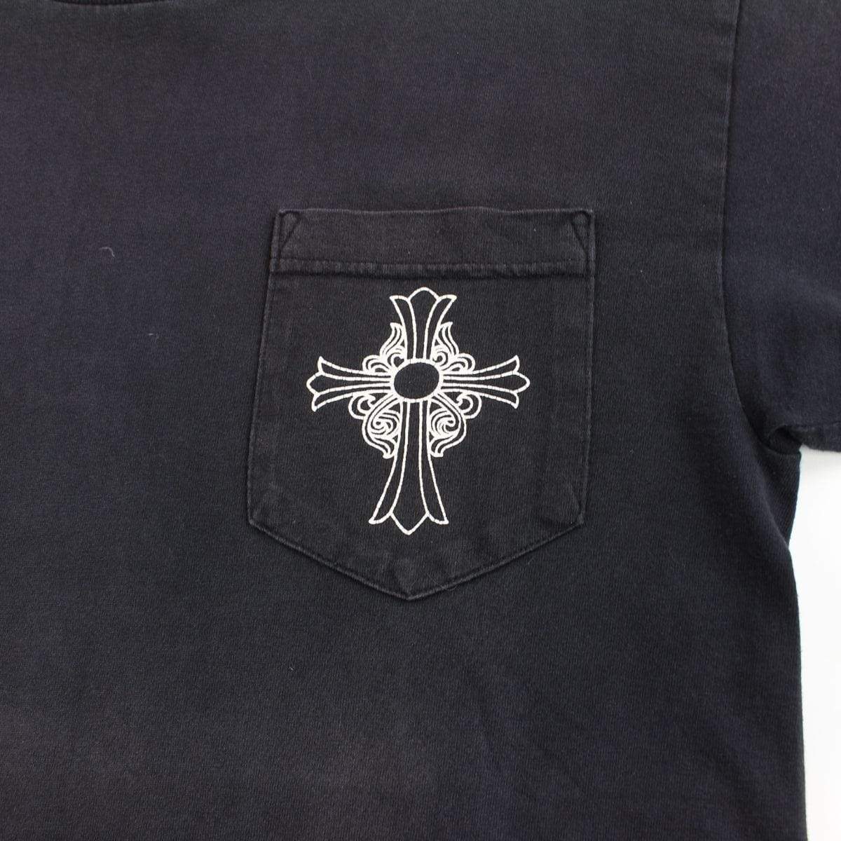 chrome hearts side cross pocket tee black - SaruGeneral