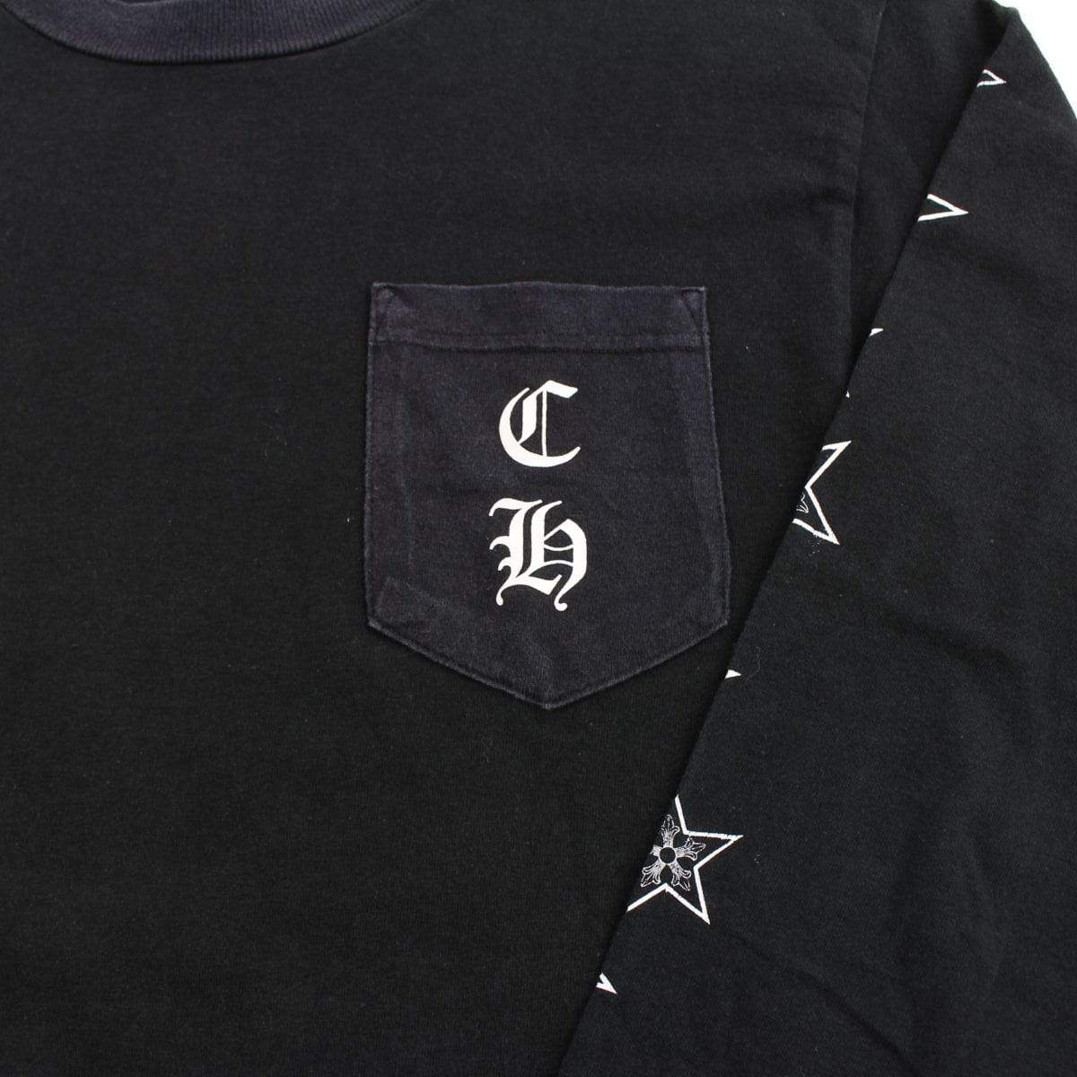 chrome hearts horseshoe stars pocket ls black - SaruGeneral