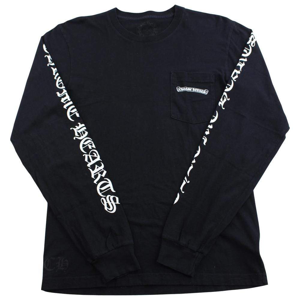 chrome hearts text ls black - SaruGeneral