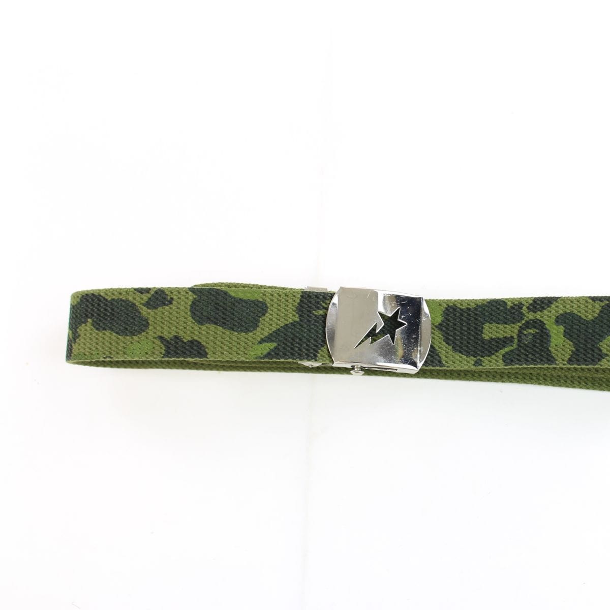 Bape 1st Green Camo Bapesta Belt - SARUUK