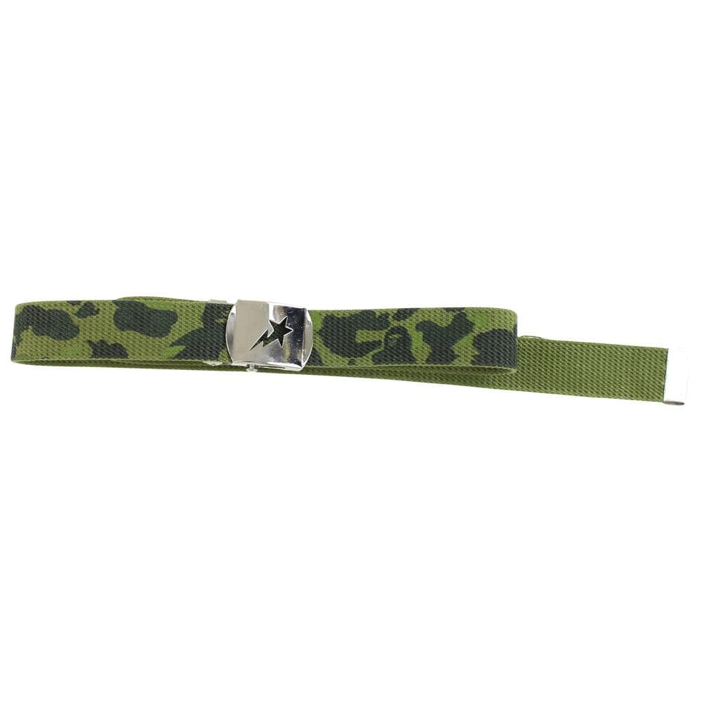 Bape 1st Green Camo Bapesta Belt - SARUUK