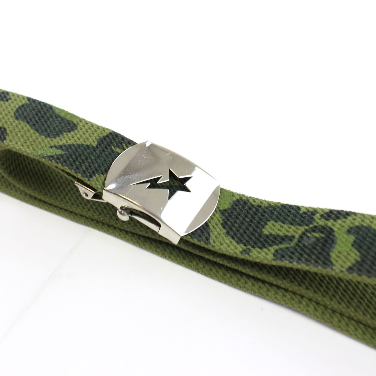 Bape 1st Green Camo Bapesta Belt - SARUUK