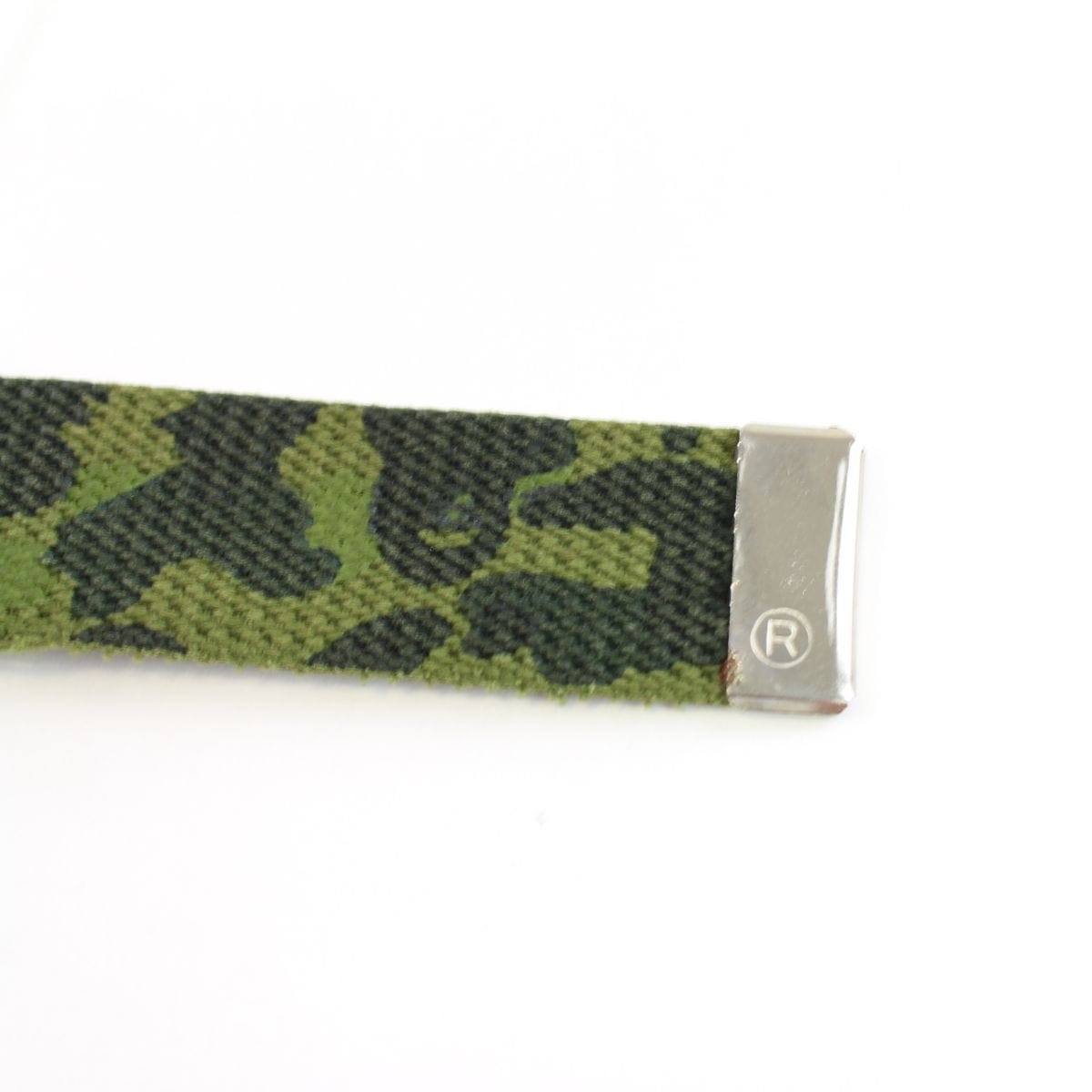 Bape 1st Green Camo Bapesta Belt - SARUUK