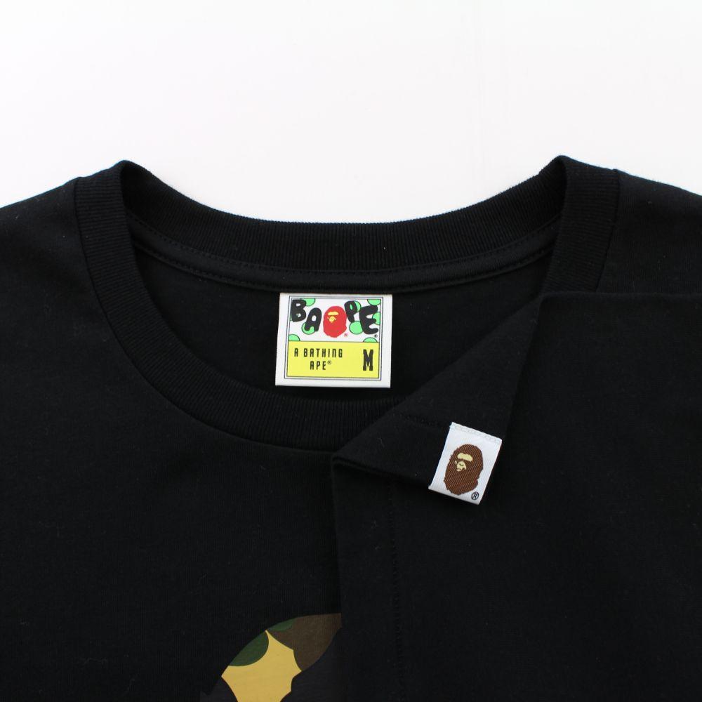 Bape 1st Yellow Ape Logo Tee Black - SaruGeneral