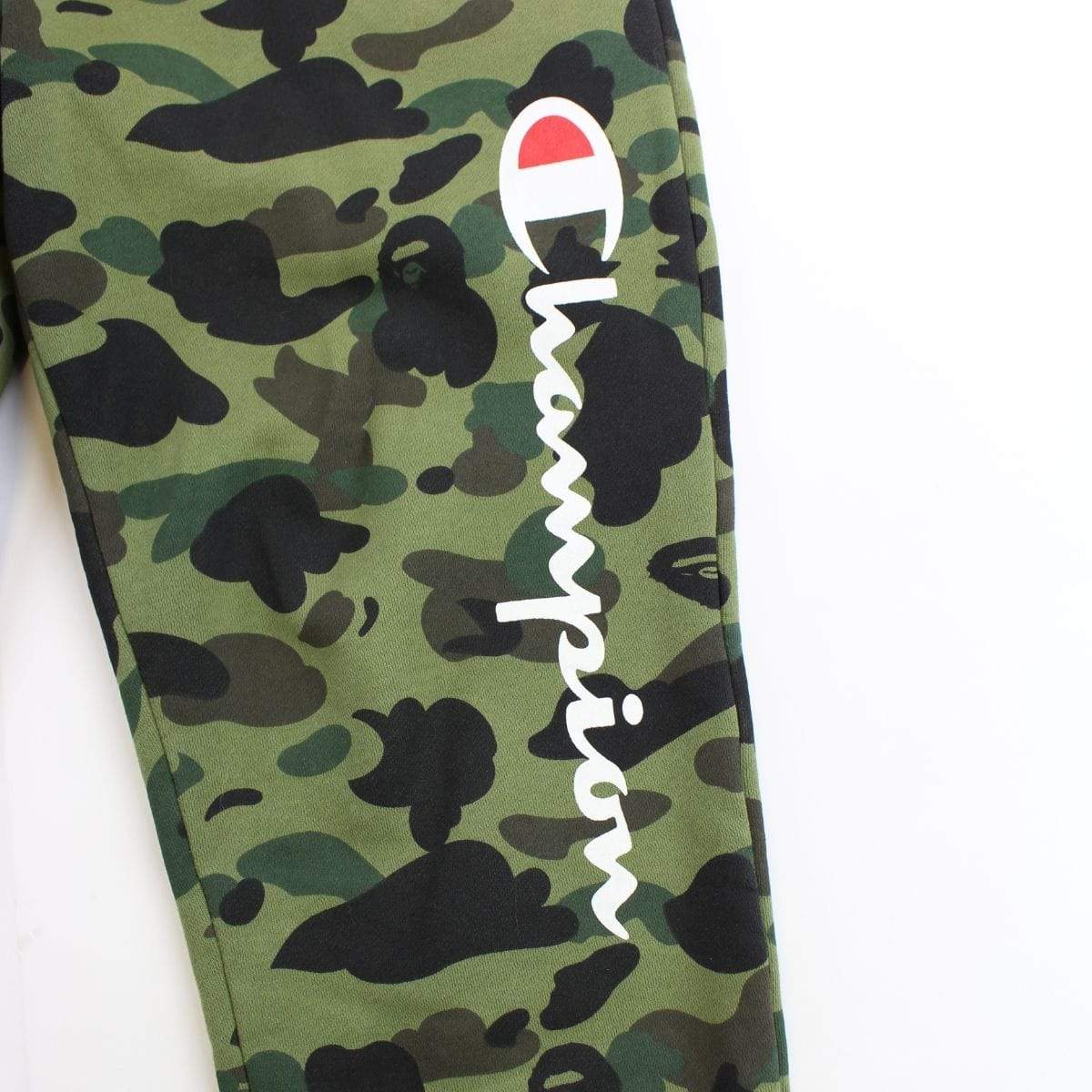 bape x champion 1st green camo sweatpants 2016 - SaruGeneral