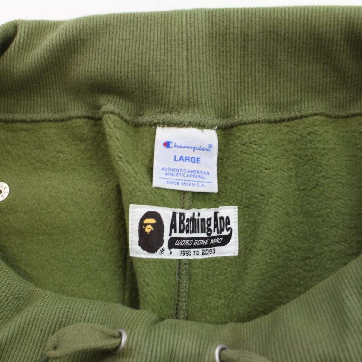 bape x champion 1st green camo sweatpants 2016 - SaruGeneral
