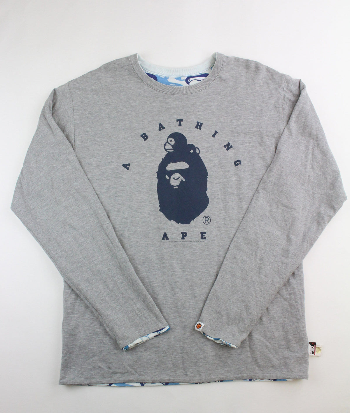 Bape Blue Baby Milo Camo LS Reversible - SaruGeneral