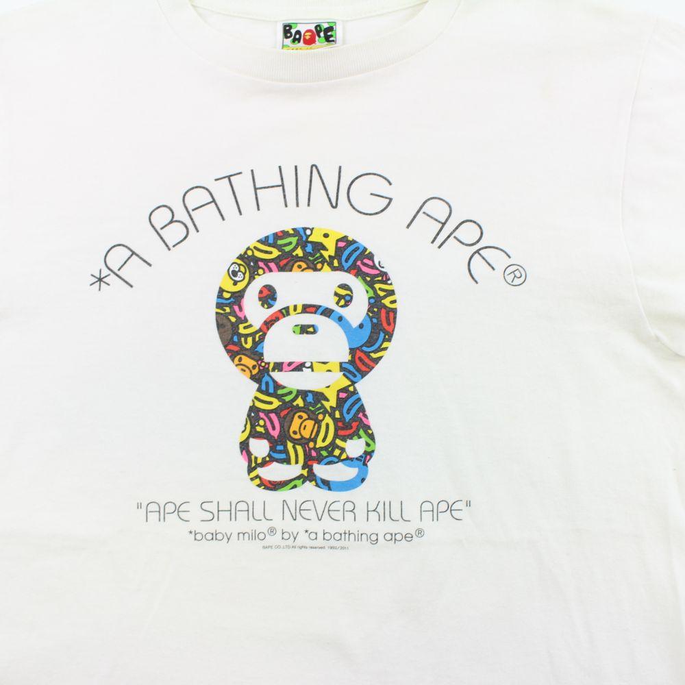 Bape Baby Milo Multi Colour Banana Tee White - SaruGeneral