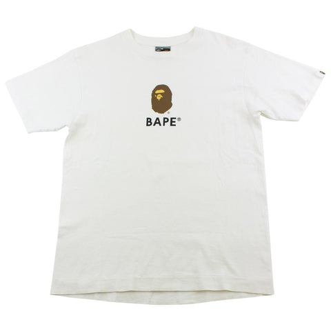 T-shirt blanc avec logo Bape Big Ape