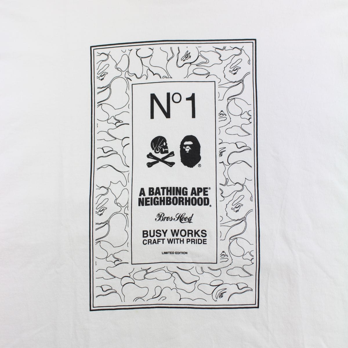 Bape x Neighborhood Box tee white - SaruGeneral