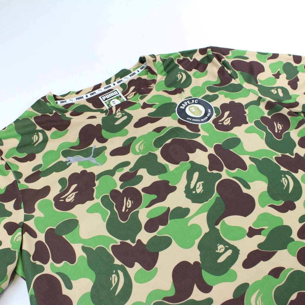 Bape x Puma ABC Green Camo football jersey 2015 - SaruGeneral