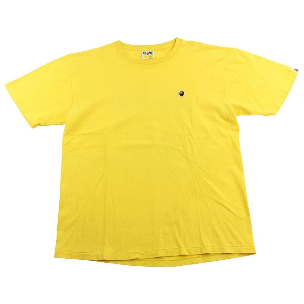 bape point head logo tee yellow - SaruGeneral