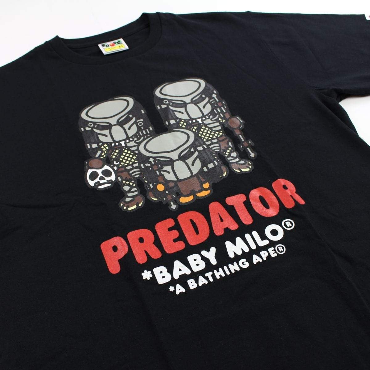 bape x predator baby milo logo tee black - SaruGeneral