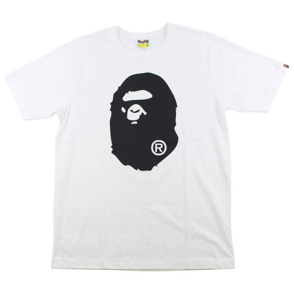 Bape Black Big Ape Logo Tee White - SaruGeneral