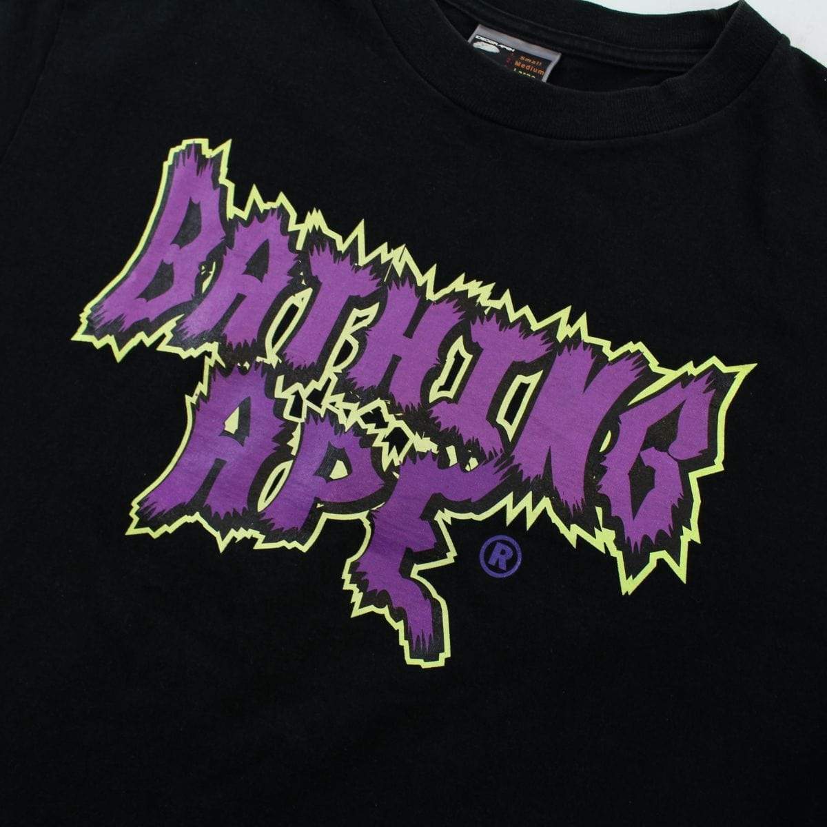 Bape Purple Horror Text Tee Black - SaruGeneral
