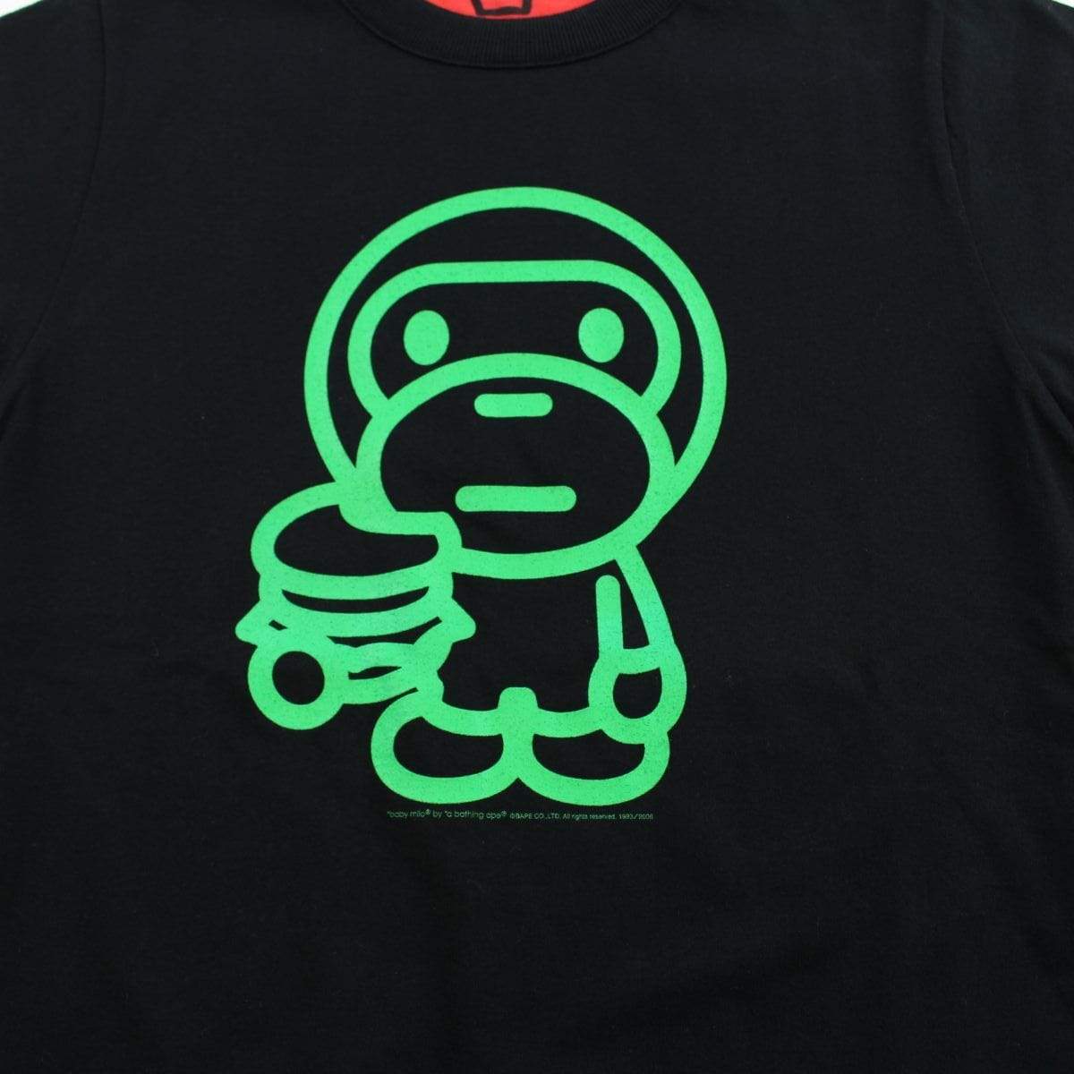 Bape baby milo food monogram tee red reversible - SaruGeneral
