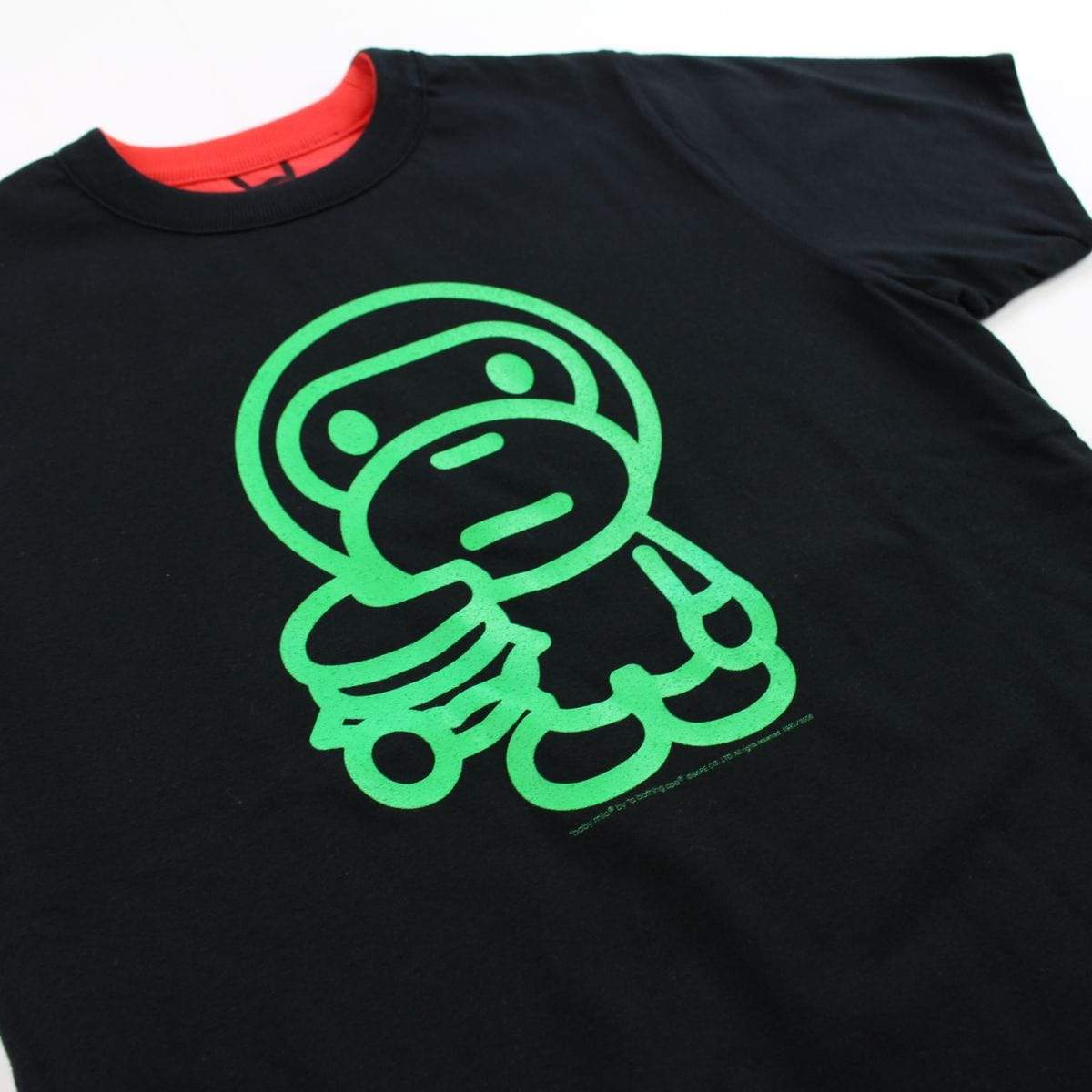 Bape baby milo food monogram tee red reversible - SaruGeneral