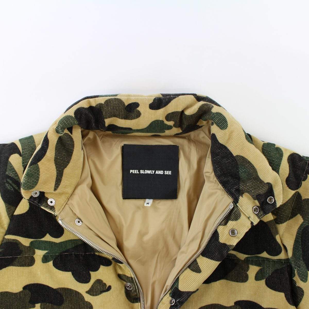 Bape 1St Yellow Camo Cord Puffer - SaruGeneral