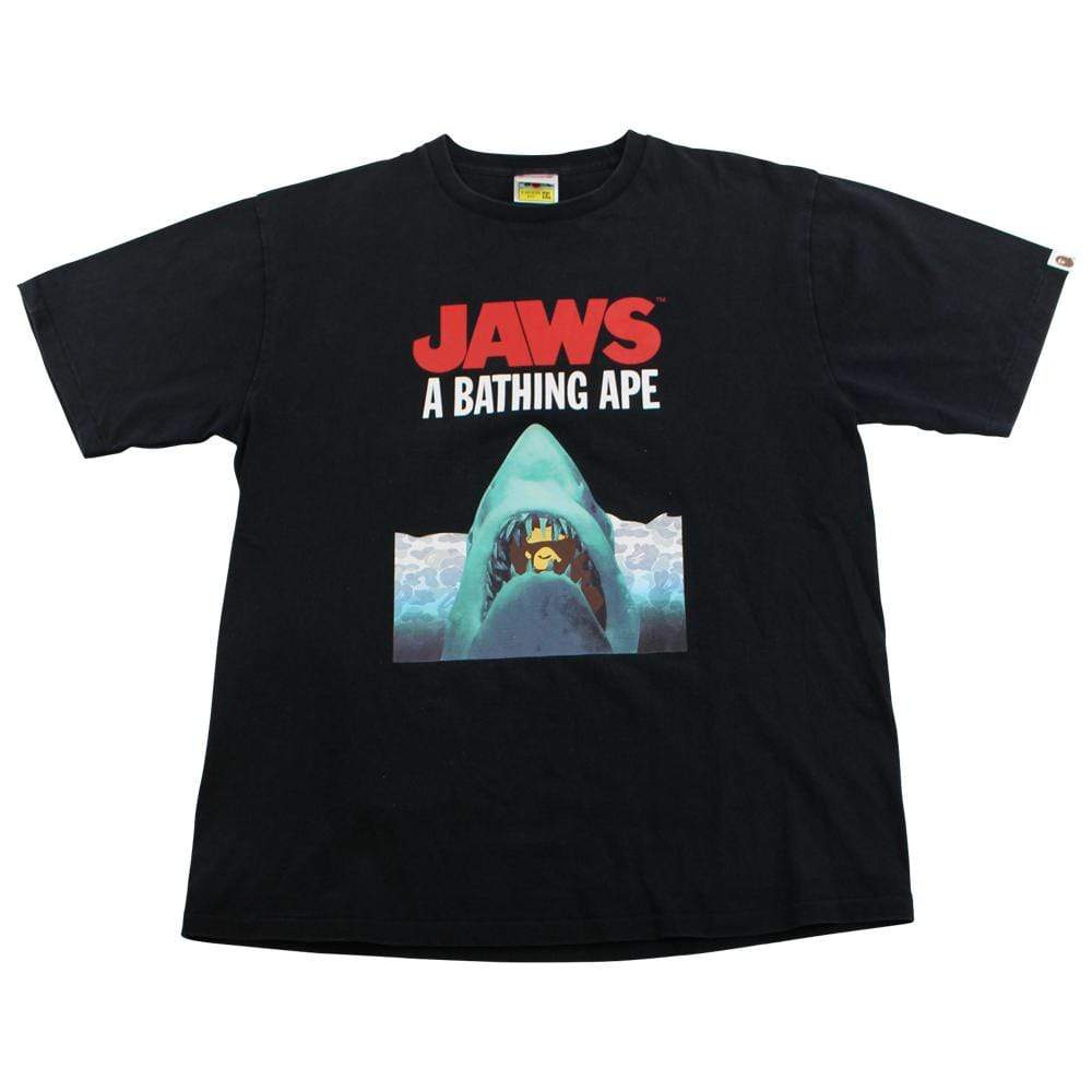 Bape x Jaws Logo Tee Navy 2016 - SaruGeneral