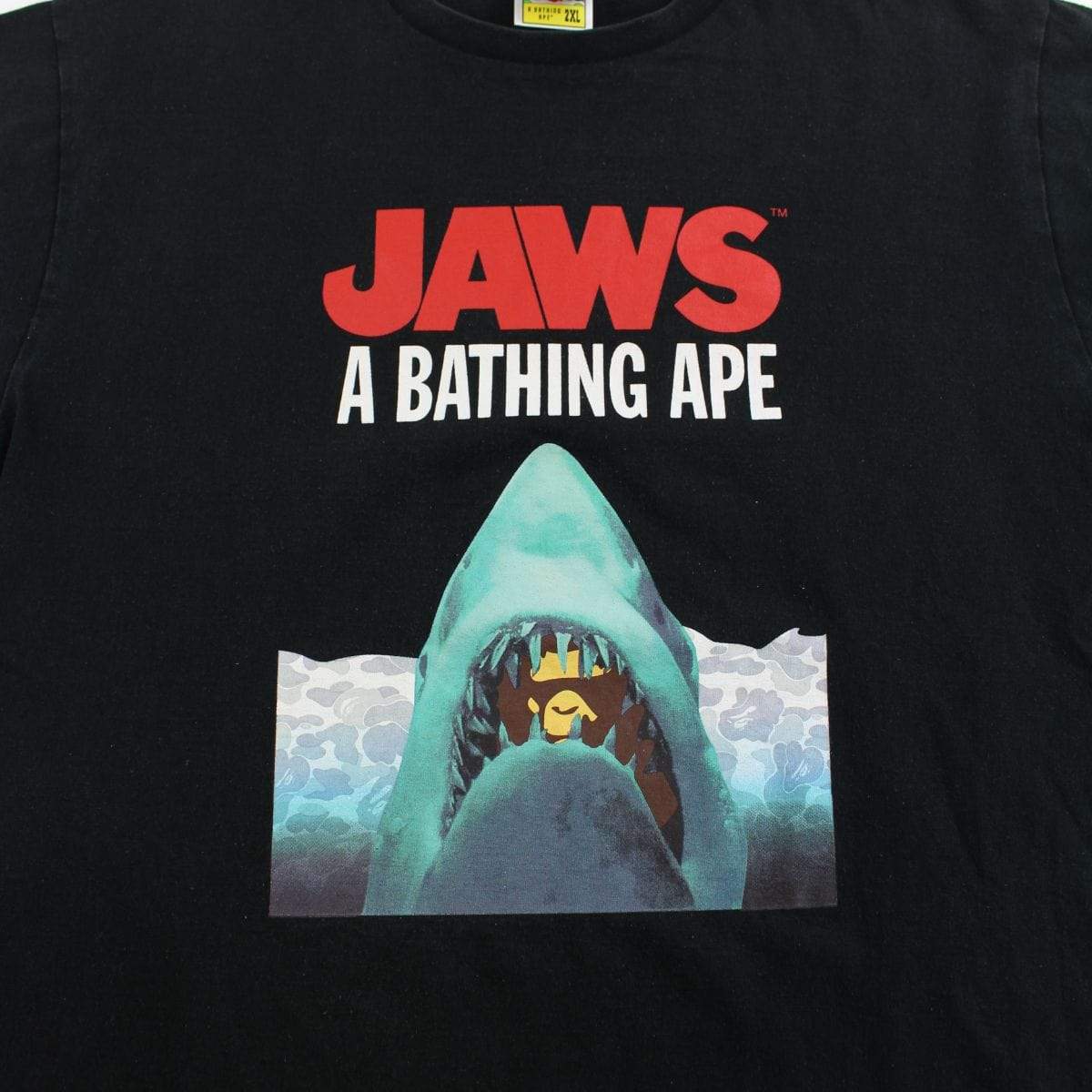 Bape x Jaws Logo Tee Navy 2016 - SaruGeneral