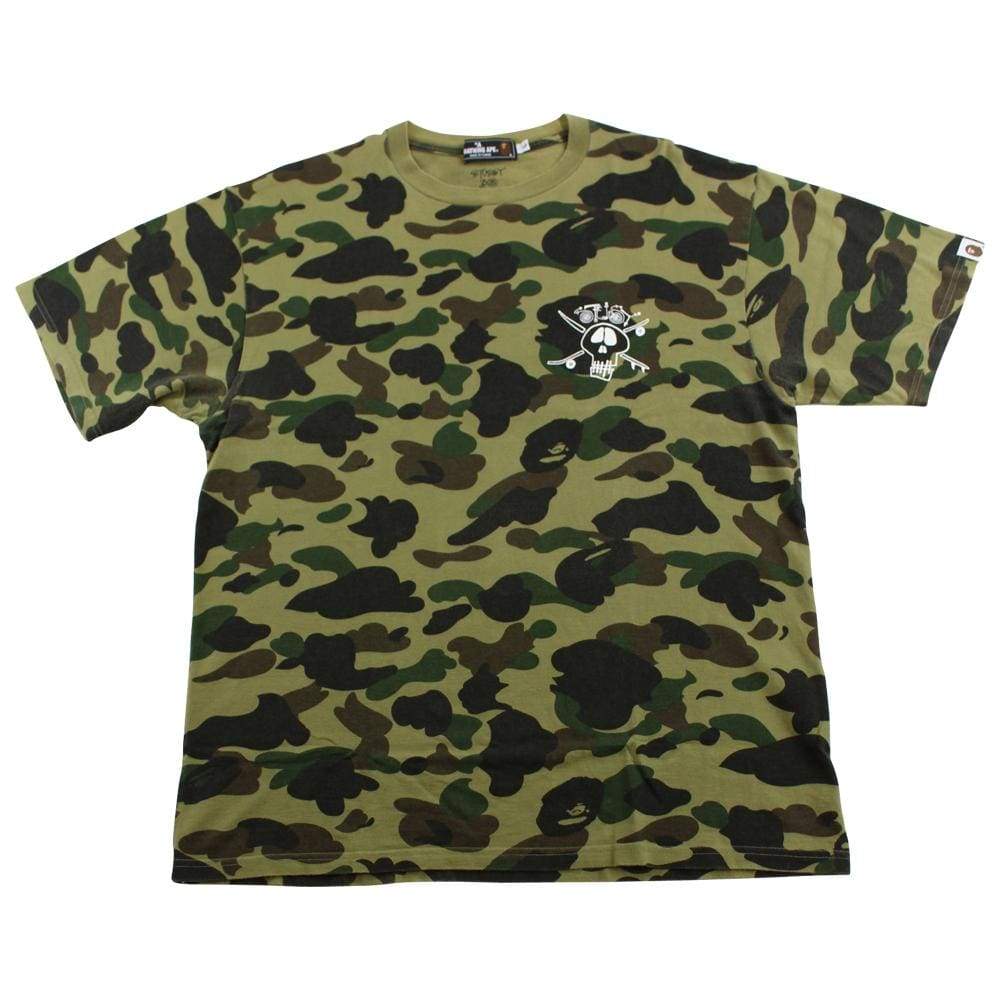 bape x stussy 1st green camo tee - SaruGeneral
