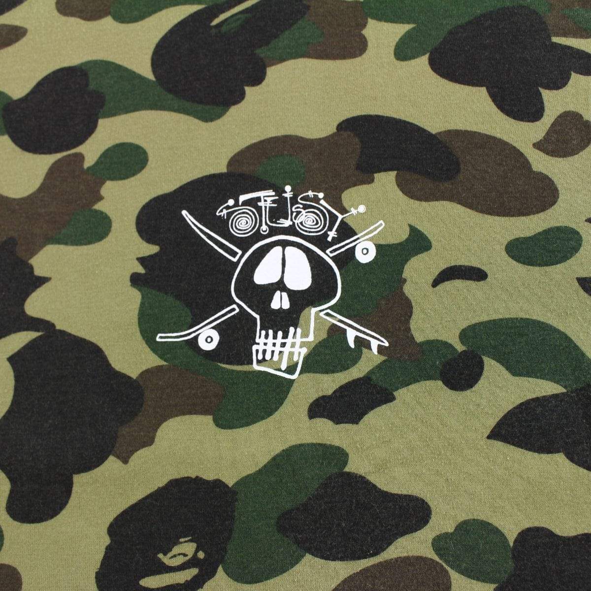 bape x stussy 1st green camo tee - SaruGeneral