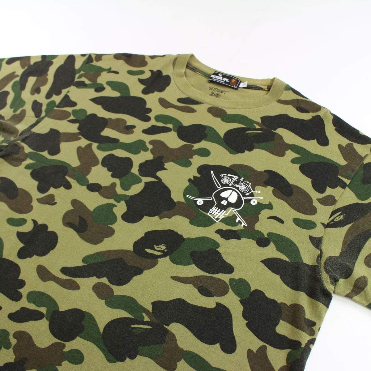 bape x stussy 1st green camo tee - SaruGeneral