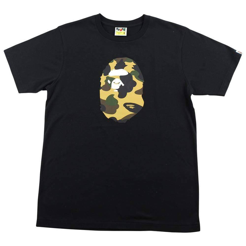 Bape 1st Yellow Ape Logo Tee Black - SaruGeneral
