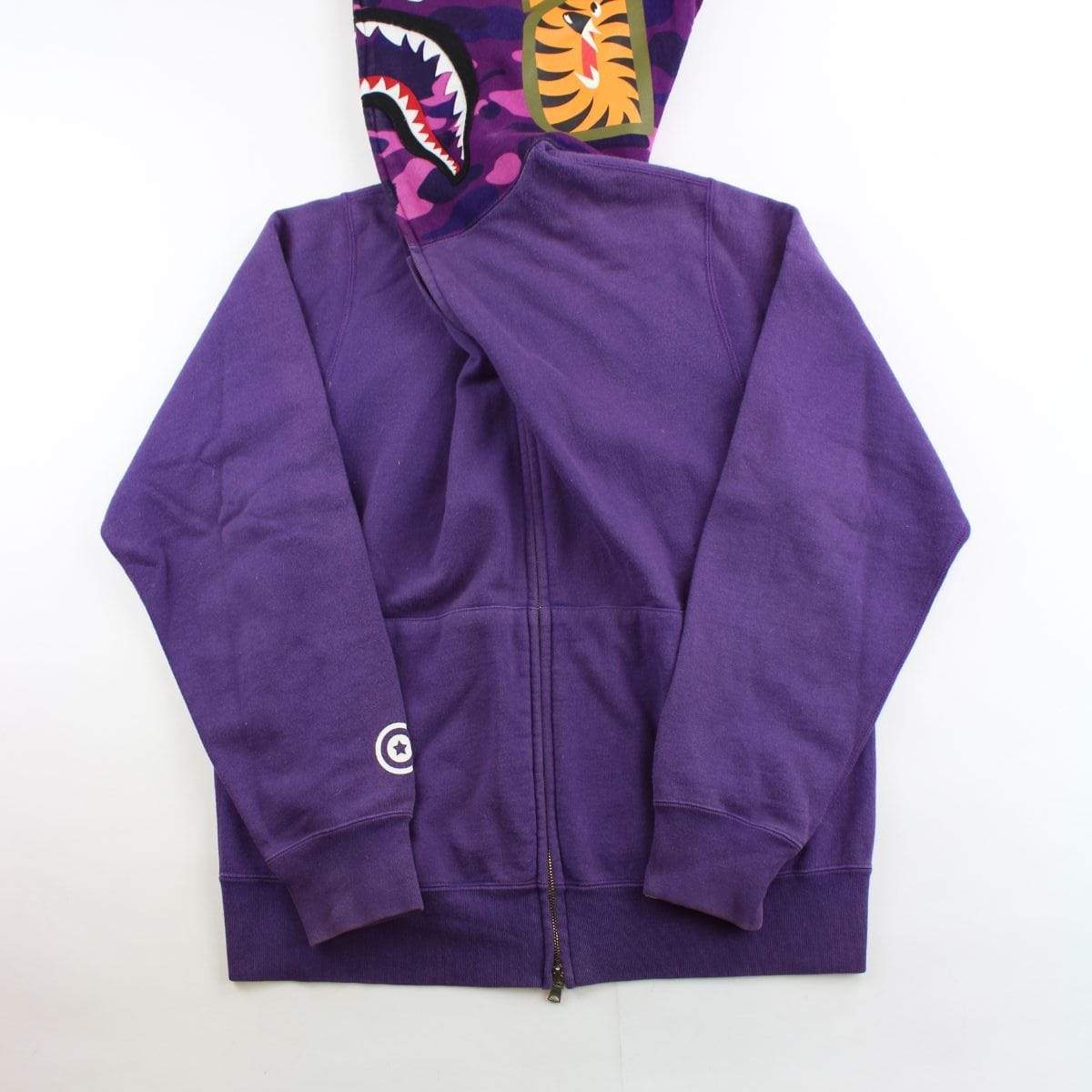 Bape Purple camo shark hoodie purple - SaruGeneral