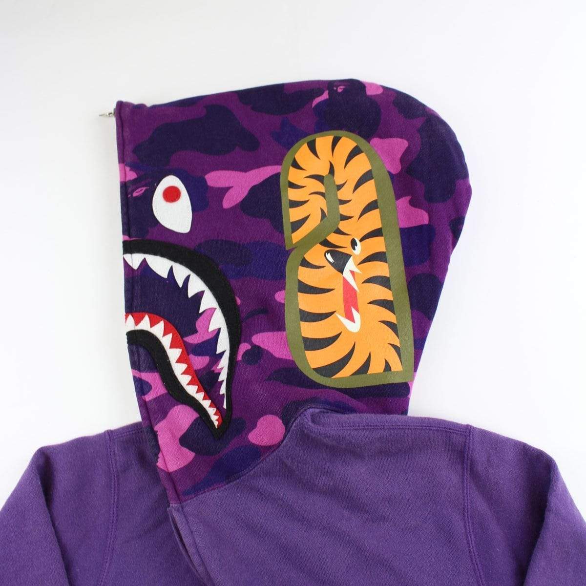 Bape Purple camo shark hoodie purple - SaruGeneral