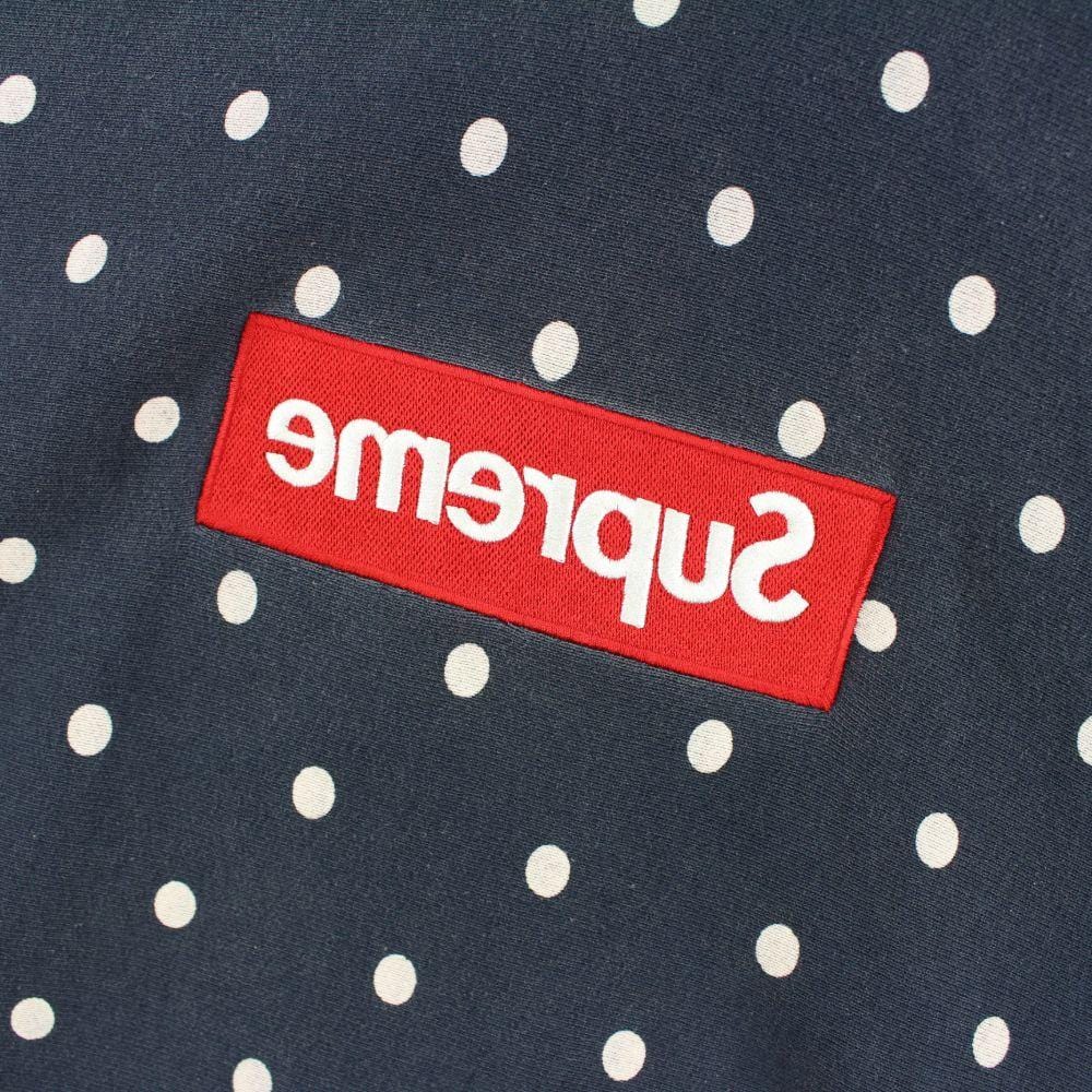 Supreme CDG Polkadot Box Logo Hoodie Navy - SaruGeneral