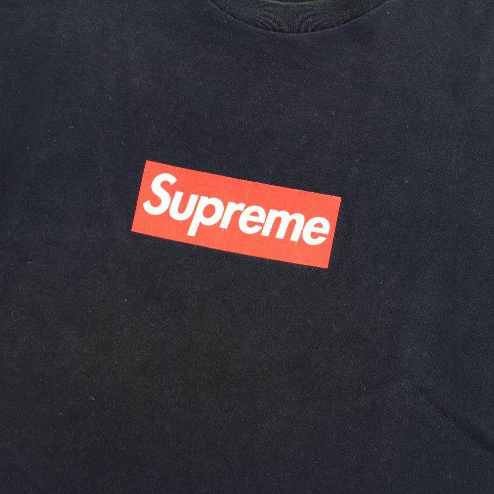 Supreme Red Box Logo Tee Navy - SaruGeneral