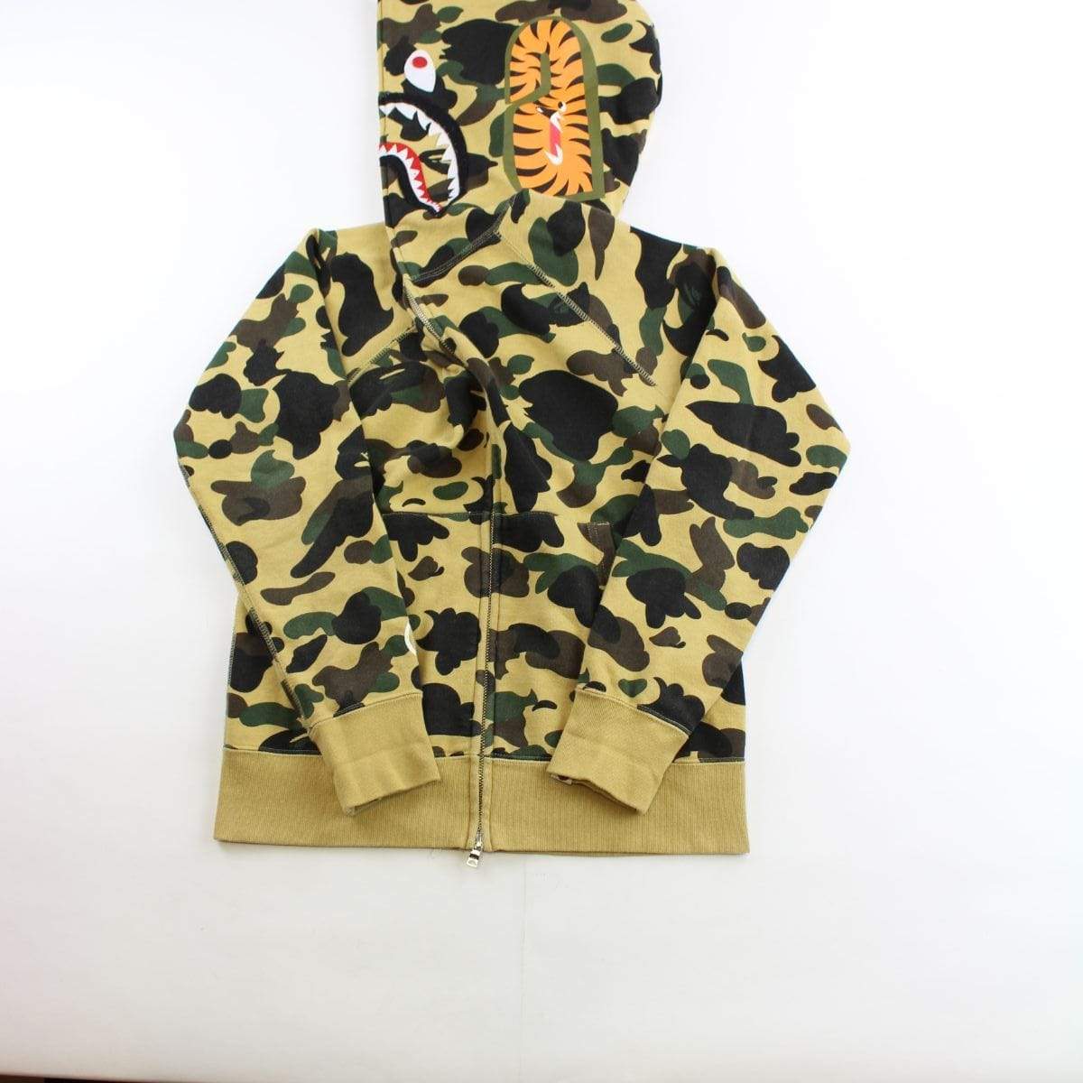 bape 1st yellow camo wgm shark hoodie - SaruGeneral
