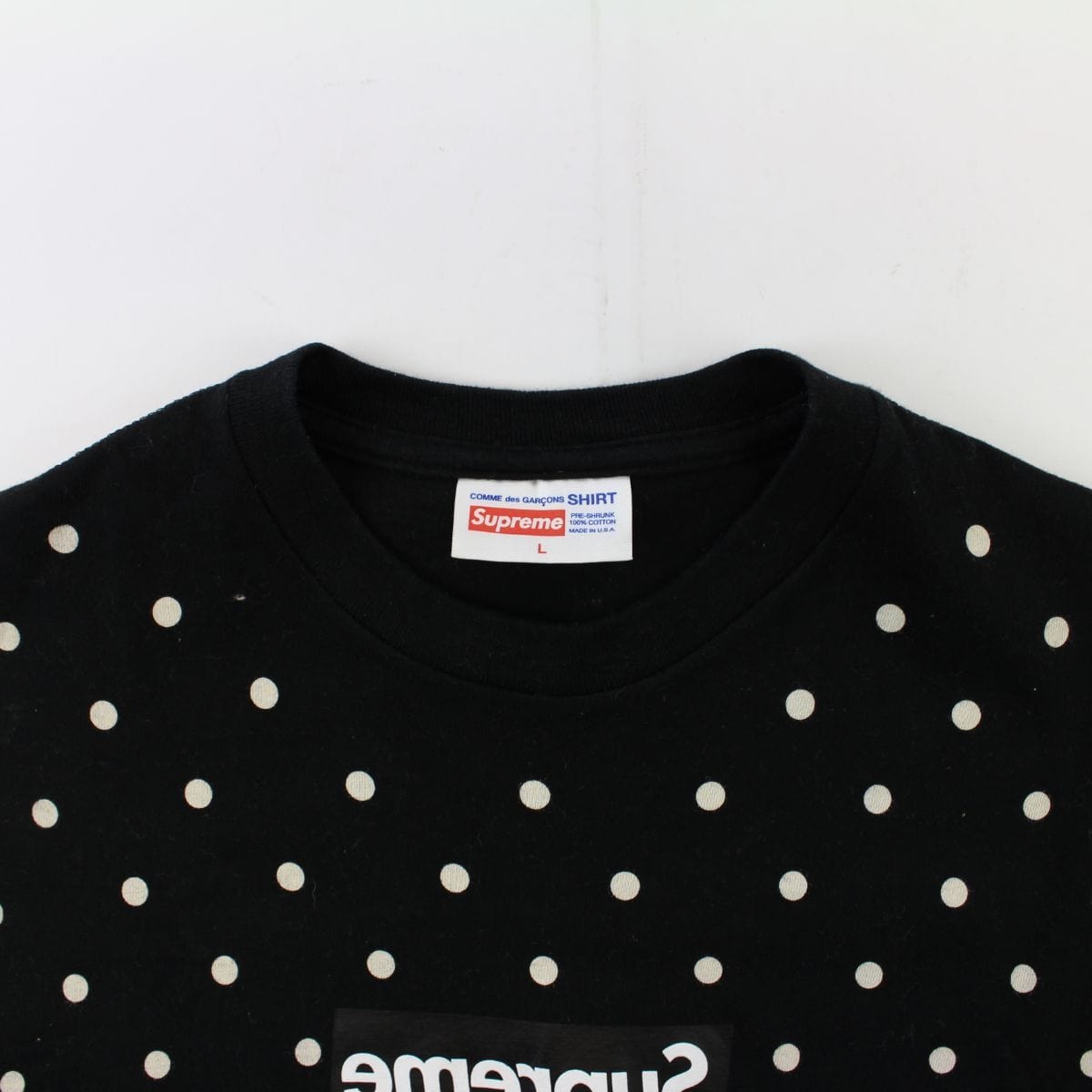 Supreme Cdg Polka Box Tee Black - SaruGeneral