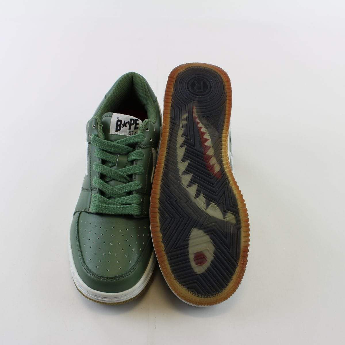Bapesta Olive Green Shark Sole - SaruGeneral