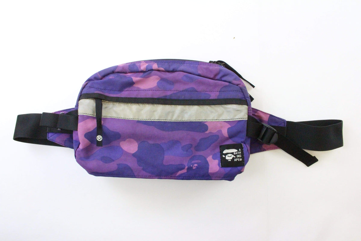 Bape Purple Camo 3m Hip Bag - SaruGeneral