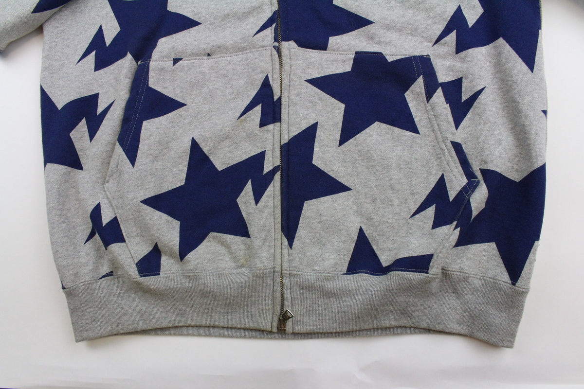 Bapesta Blue Zip Hoodie Grey - SaruGeneral